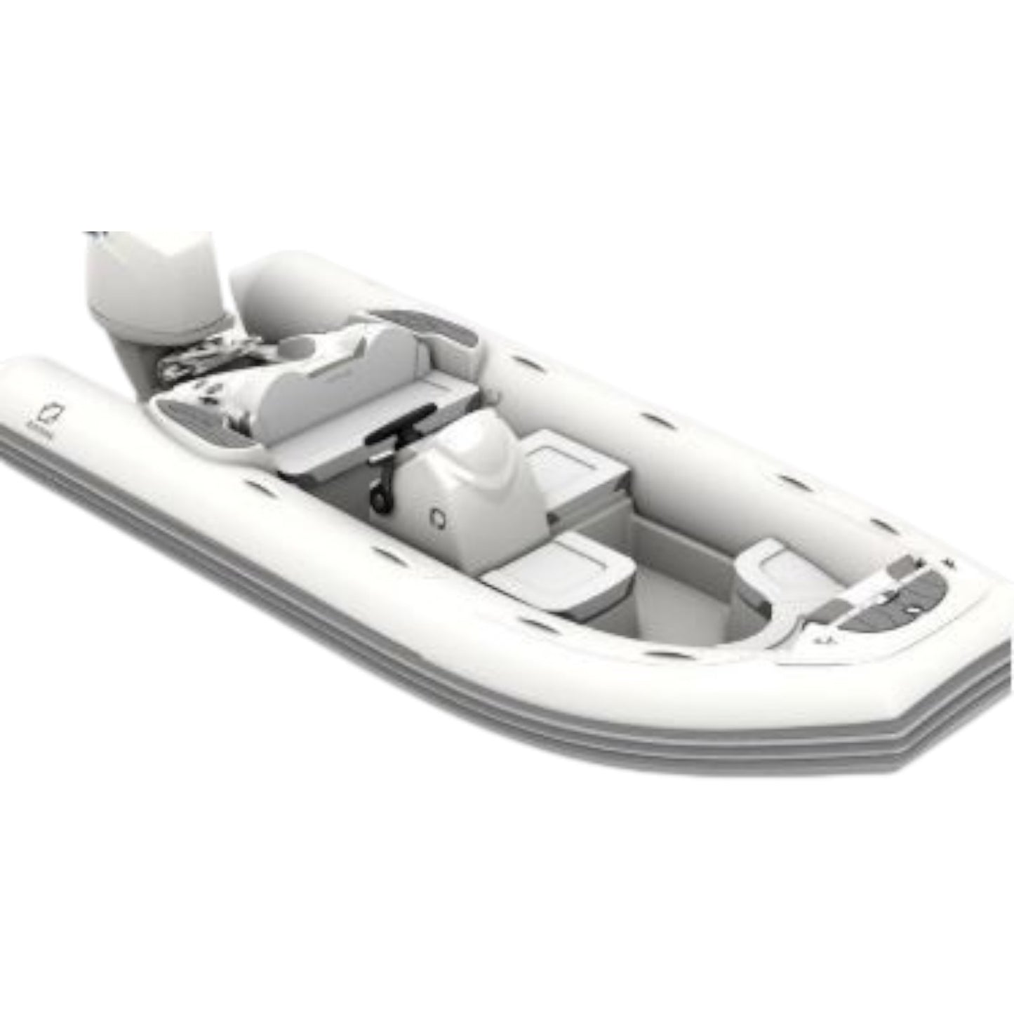 Tube van een Zodiac Yachtline 490 DL uitgevoerd in wit hypalon neopreen materiaal