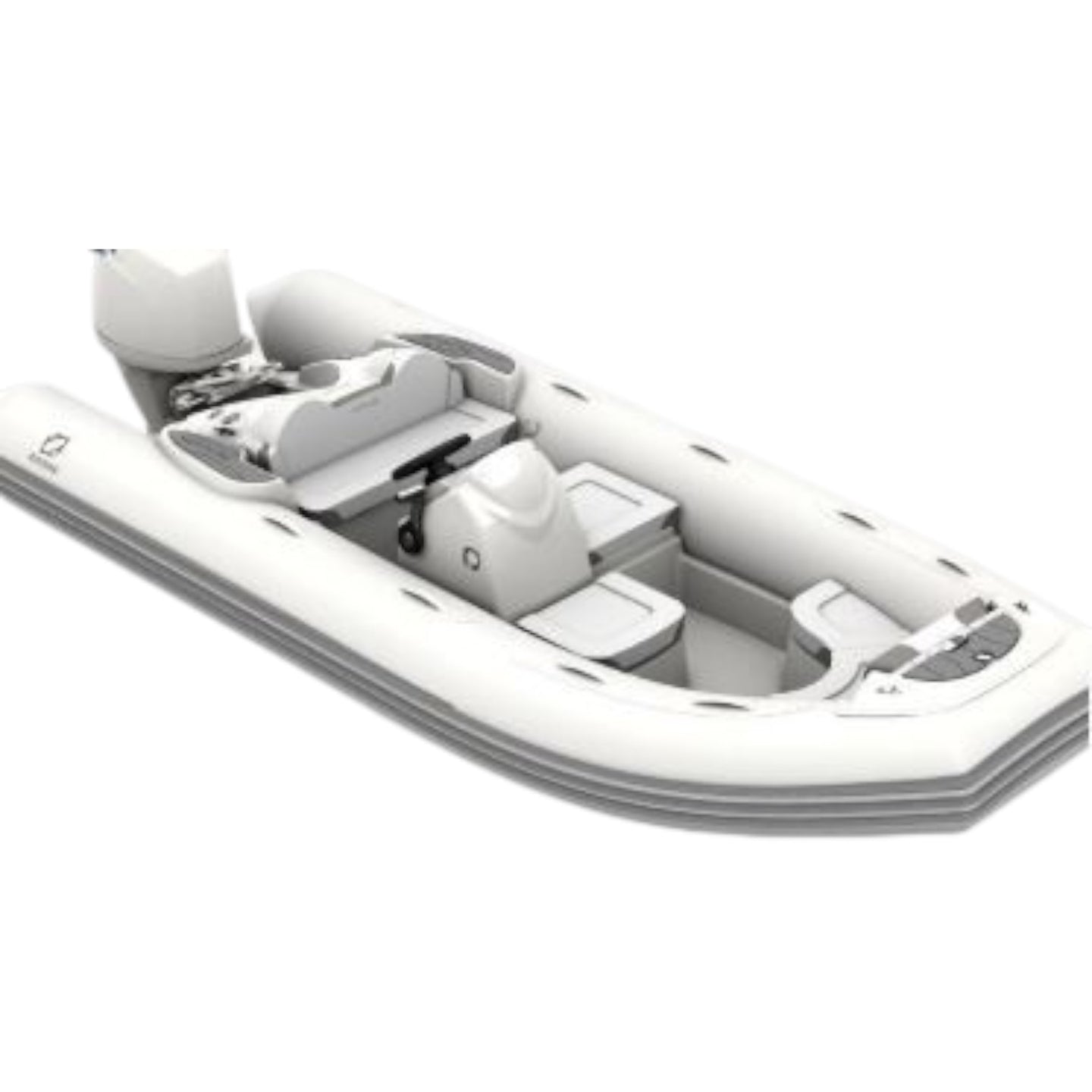 Tube van een Zodiac Yachtline 490 DL uitgevoerd in wit hypalon neopreen materiaal