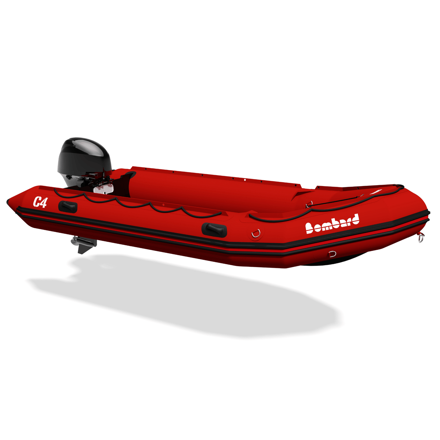 Bombard Commando C4 - rood PVC - rubberboot met aluminium vlonderdelen