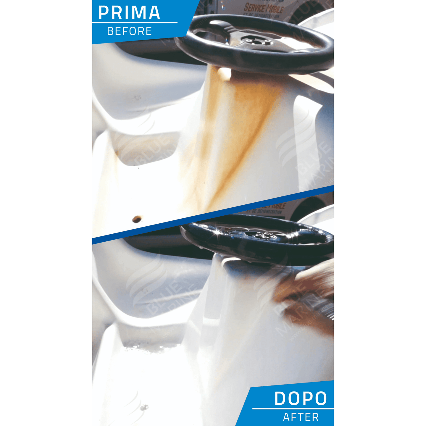 Blue Marine dech 10 spray Before after 