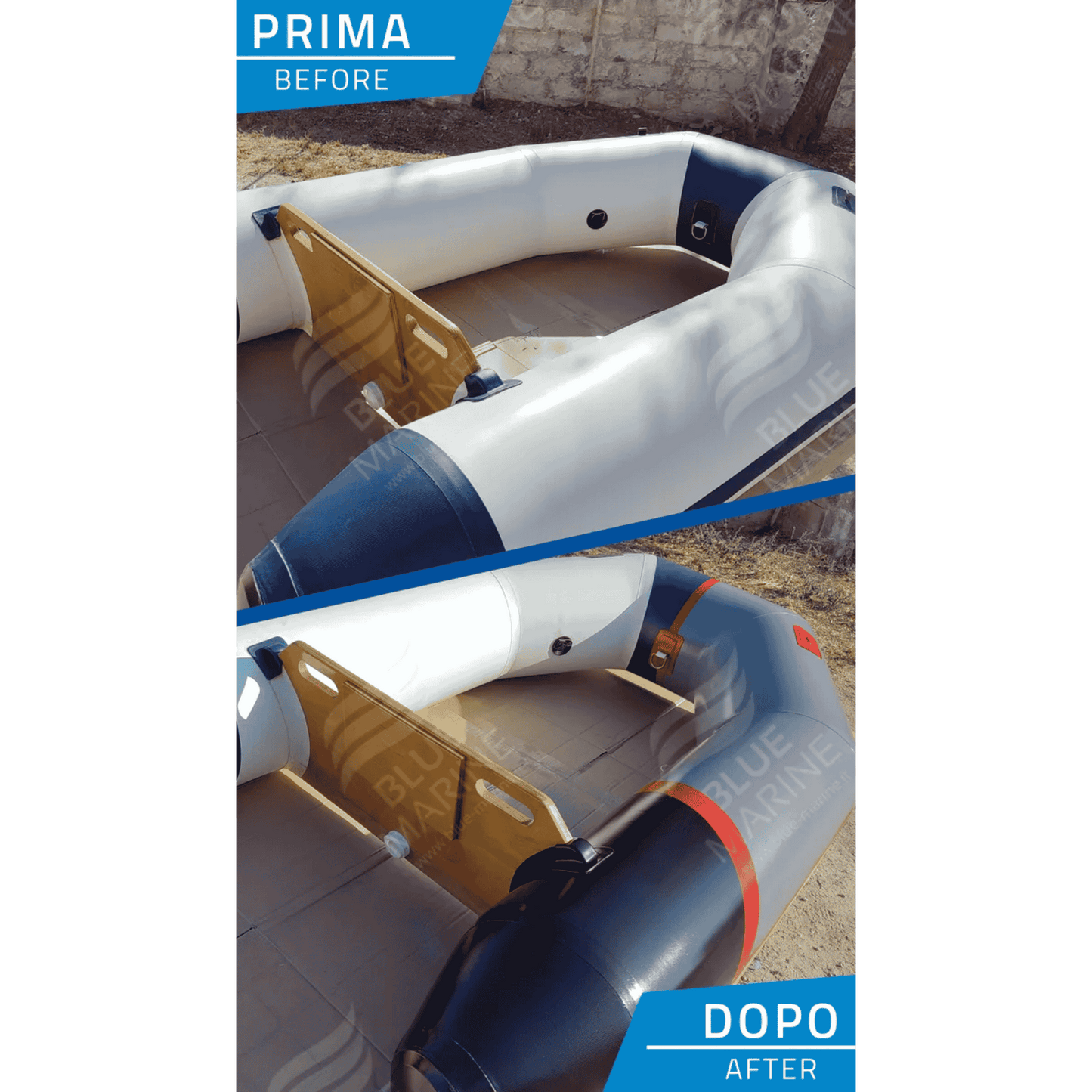 Flexibele rubberbootverf - elastic gum paint Blue Marine