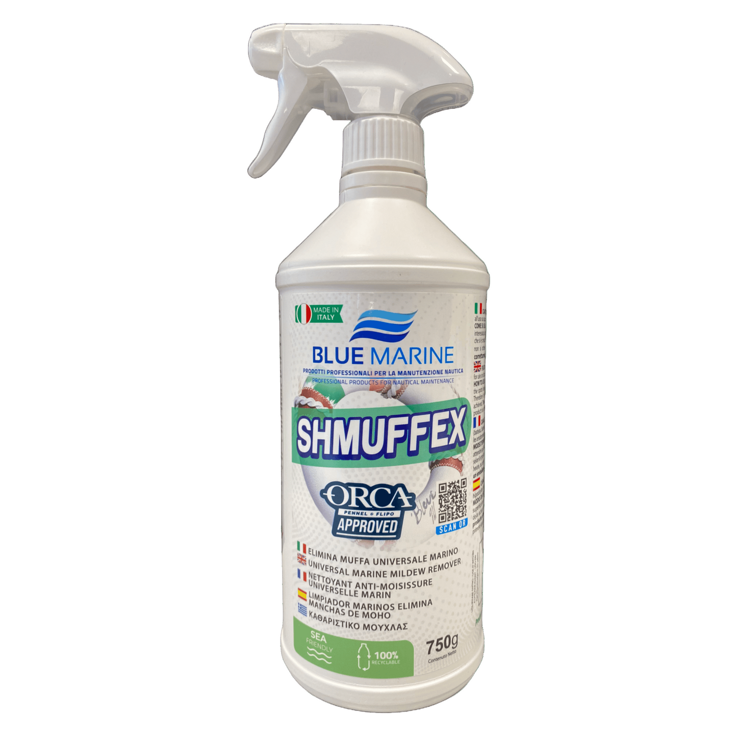 Shmuffex om schimmel te verwijderen van je rubberboot of RIB