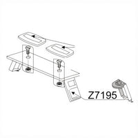 Zodiac Online Shop Z7195 aluminium banksteun voor zitplank op rails, geschikt voor Zodiac Futura, Classic en Bombard Commando
