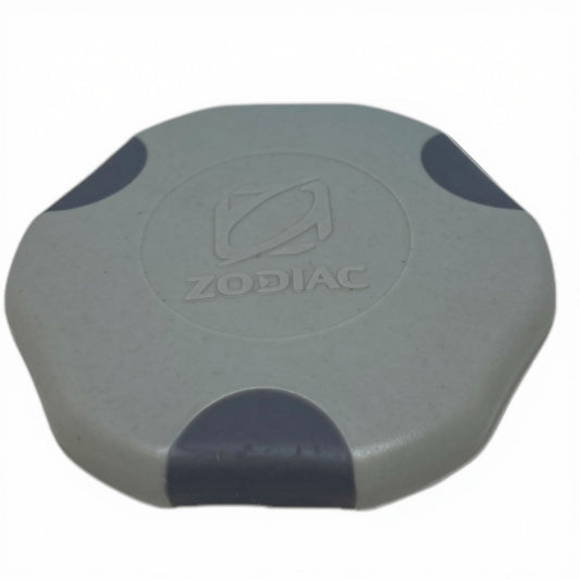 Grijze Zodiac Online Shop Z67395 afsluitdop voor half verzonken ventielen op rubberboten met Zodiac logo