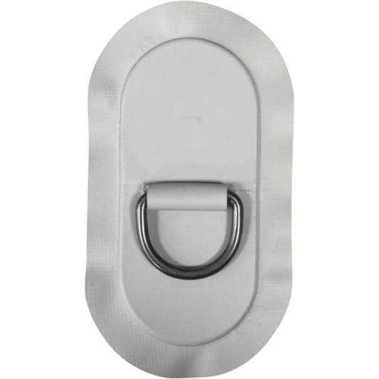Z60351 - D-Ring 53mm oval, hellgraues PVC Material