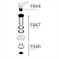 Zodiac Online Shop Z1946 technisch overzicht van het membraan en knikmechanisme voor de zelflozer van Zodiac RIB boten