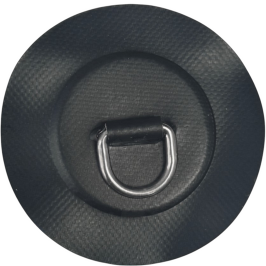 Z6167 - D-Ring 25mm rund, schwarzes PVC Material
